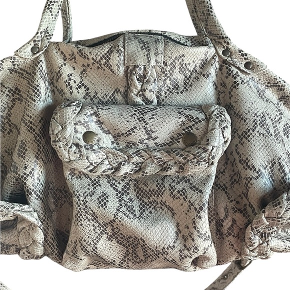 Not Rational‎ Hansel D Leather Snakeskin Diaper Bag, EUC - Picture 7 of 7